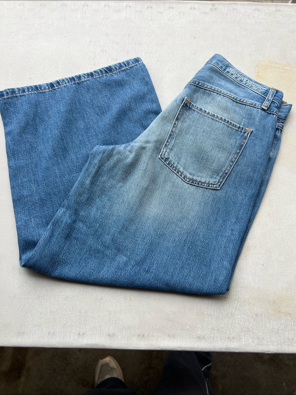 Favorite Daughter The Kate Culotte Bristol Blue Denim Jeans wide leg 26